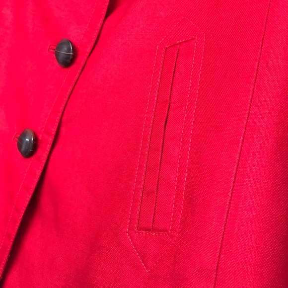 Talbots red linen blazer with pleated back - Picture 10 of 16